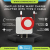 Oneplus 65W Warp Charge Type C Charger (Adapter With Cable)