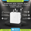 Samsung 25W Type C-C Charger White 2025 (Adapter With Cable)