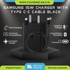 Samsung 15W Type C Travel Charger Black New (Adapter With Cable)