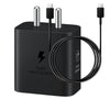 Samsung 25W GAN Adapter Charger With Type C to C Cable (Black Adapter With Cable)