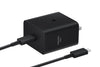Samsung 45W GAN Adapter Charger With Type C to C Cable (Black Adapter With Cable)