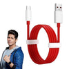 Oneplus 8 Pro Dash Type C Cable Charging & Data Sync Cable-Red-100CM