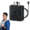 Samsung 45W GAN Adapter Charger With Type C to C Cable (Black Adapter With Cable)