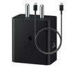 Samsung 45W GAN Adapter Charger With Type C to C Cable (Black Adapter With Cable)