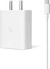 Google 30W USB-C Power Adapter with Type-C to C Cable for Google Pixel Mobile Charger (White)