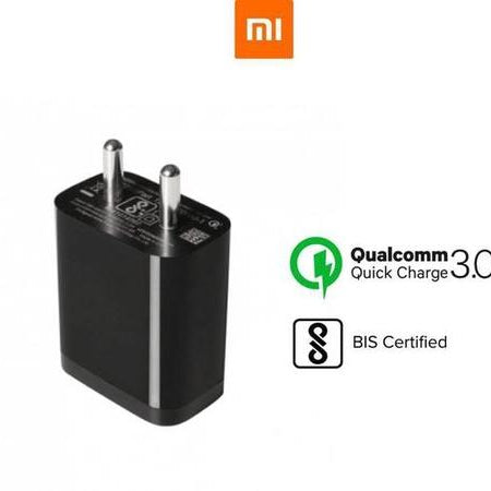 XIAOMI Redmi Note 5 Pro Mobile Fast Charger 3 Amp With 1 Mt Data & Sync Cable (Black)-chargingcable.in