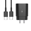 Samsung Galaxy M54 5G Type C-Type-C 25W Adaptive Fast Mobile Charger With Cable Black