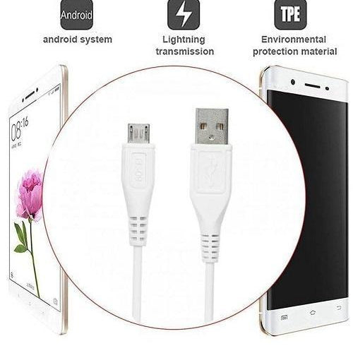 Vivo V15 Fast Charge And Data Sync 1.2 Mt Cable White-chargingcable.in