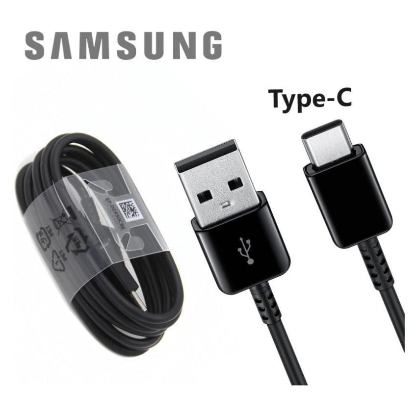Samsung Galaxy S9 Plus Type C Charge And Sync Cable-1M-Black-chargingcable.in