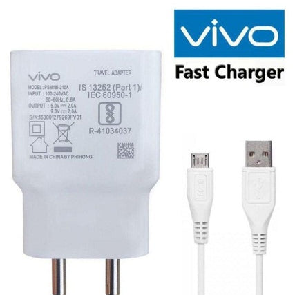 VIVO Y93 2Amp 9V Support Fast Charge Mobile Charger with Cable (White)-chargingcable.in