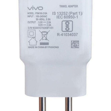 VIVO Y93 2Amp 9V Support Fast Charge Mobile Charger with Cable (White)-chargingcable.in