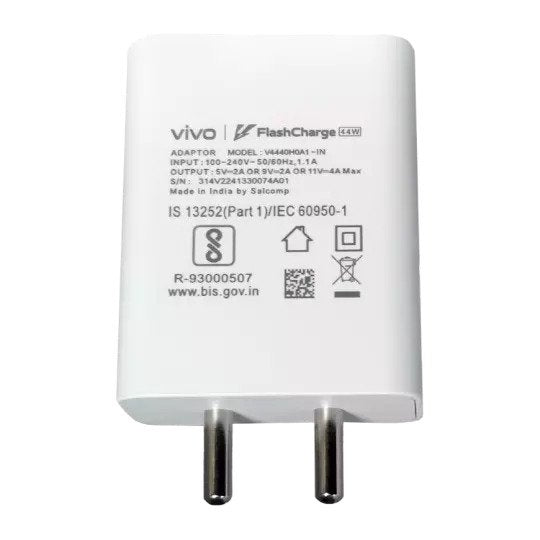 Vivo V21 5G FlashCharge 33W Fast Mobile Charger With Type-C Data Cable