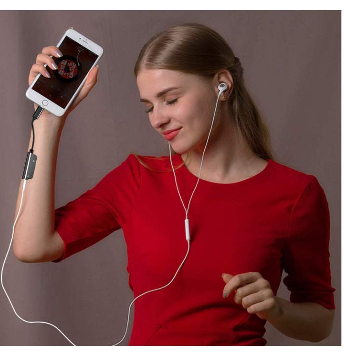 Headphone Adapter for iPhone 7 Plus Charging and Audio 2 in1 Converter Jack Lightning to AUX-chargingcable.in
