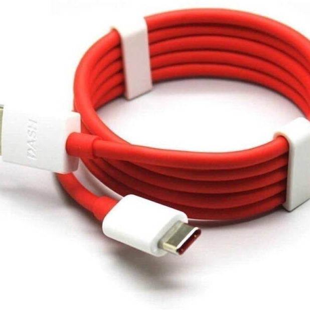 Oneplus 7T Dash Type C Cable Charging & Data Sync Cable-Red-100CM-chargingcable.in