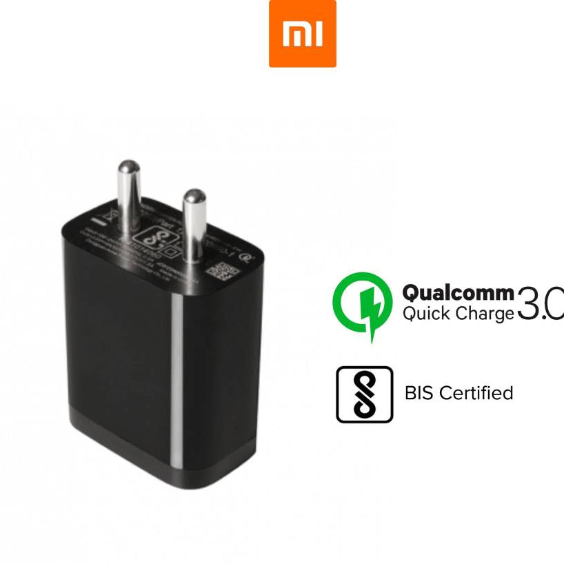 Redmi 7 Mobile Fast Charger 3 Amp With 1.2 Mt Data & Sync Cable (Black)-chargingcable.in