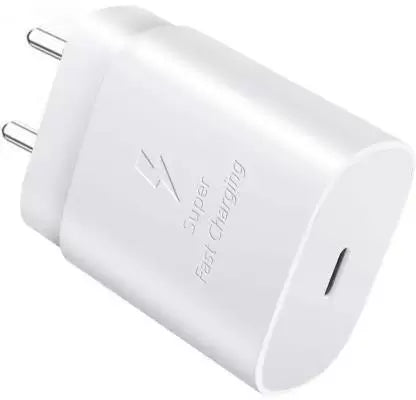 Samsung Galaxy A71 Type C Adaptive 25W  Fast Mobile Charger With 1 Mt Cable White