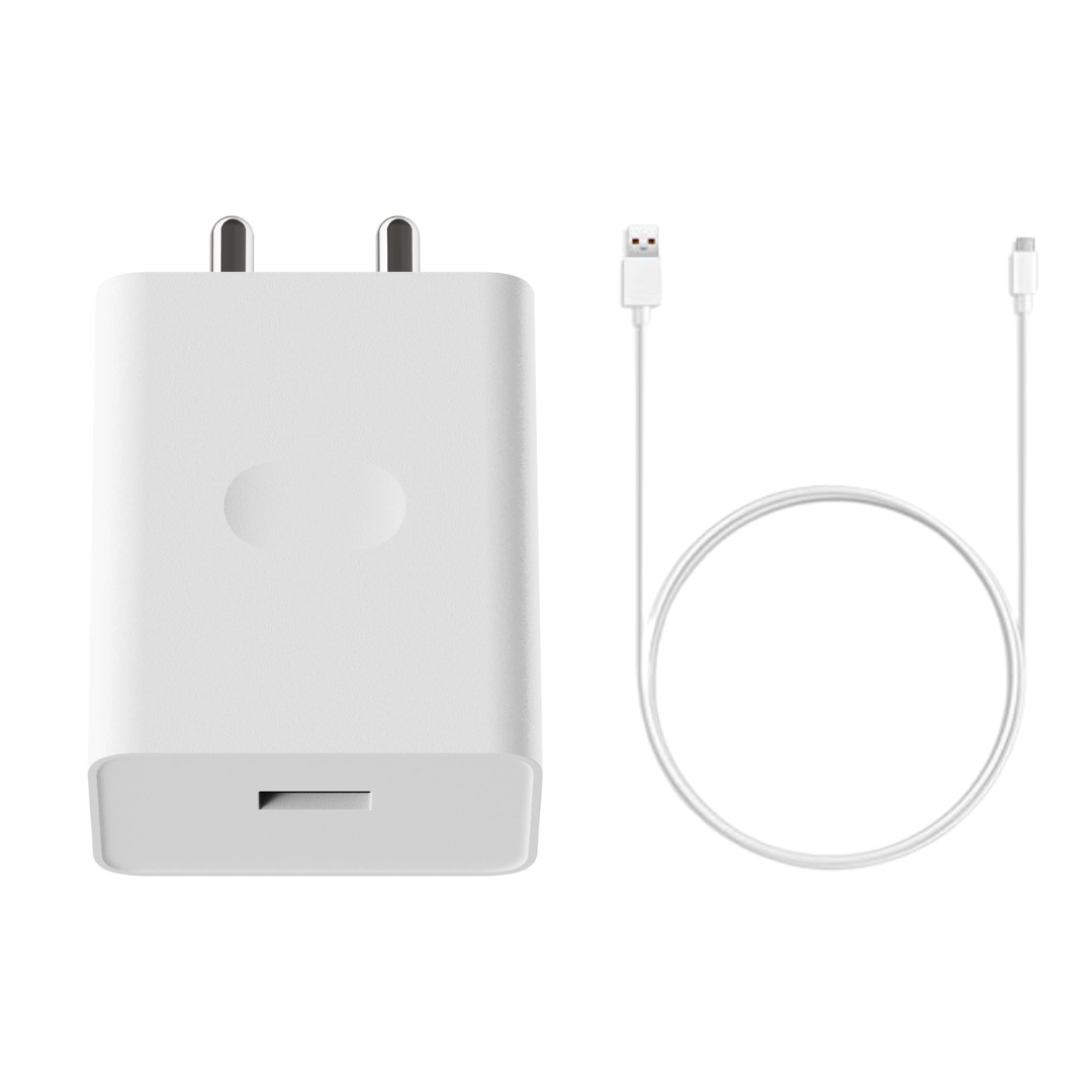 Oppo Reno4 SUPERVOOC 33W Fast Mobile Charger With Type-C Cable White