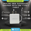 Realme 20W Superdart Type C Charger (Adapter With Cable)