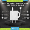 Realme 18W Type C Fastcharge Charger (Adapter With Cable)