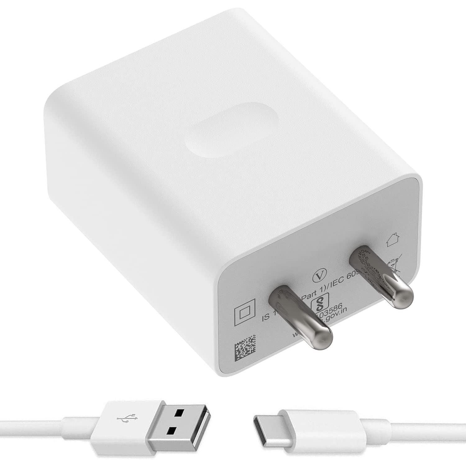 Oppo Reno4 SUPERVOOC 33W Fast Mobile Charger With Type-C Cable White