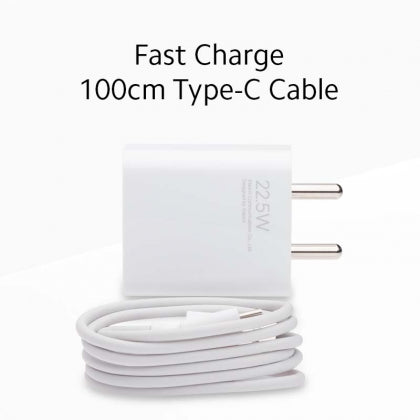 Redmi 11 PRIME 5G Superfast 22.5W Support Fast Charge 3.0 Charger With Type-C Cable White