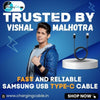Samsung USB To Type C Cable Black (Only Cable)