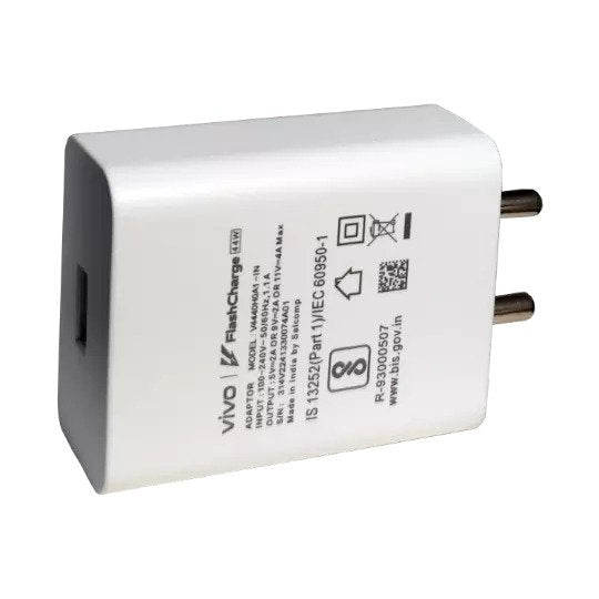 Vivo Y76 Support FlashCharge 44W Fast Mobile Charger With Type-C Data Cable