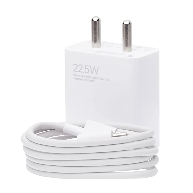 Poco M6 Pro 5G Superfast 22.5W Support Fast Charge 3.0 Charger With Type-C Cable White