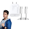 Samsung Galaxy A55 25W Type-C To Type-C Adaptive Fast Mobile Charger With Cable White