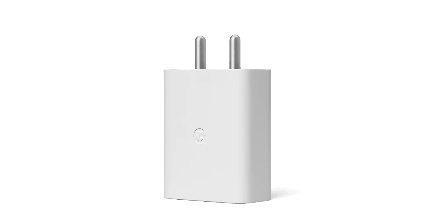 Google 30W USB-C Power Adapter with Type-C to C Cable for Google Pixel Mobile Charger (White)