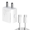 Apple 20W USB-C Charger For iPhone 15 Series (Adapter With Braided Cable)