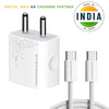 Apple 20W USB-C Charger For iPhone 15 Series (Adapter With Braided Cable)
