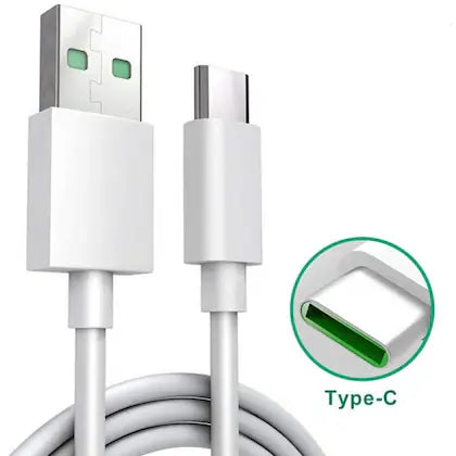 Oppo A18 SUPERVOOC Type C Charge And Data Sync Cable 1 Mt White
