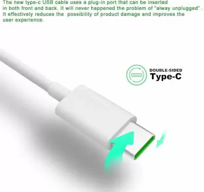 Oppo Reno 11Pro 5g SUPERVOOC Charge And Type C Data Sync Cable 1 Mt White