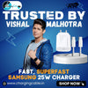 Samsung Galaxy A55 25W Type-C To Type-C Adaptive Fast Mobile Charger With Cable White