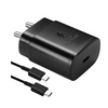 Samsung S21fe 5G 25W Type C-Type-C Adaptive Fast Mobile Charger With Cable Black