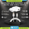 Samsung A20e Adaptive Mobile Charger 2 Amp With Adaptive Fast Cable White