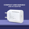 Samsung Galaxy A55 25W Type-C To Type-C Adaptive Fast Mobile Charger With Cable White