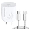 Samsung Galaxy A55 25W Type-C To Type-C Adaptive Fast Mobile Charger With Cable White