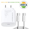 Samsung Galaxy A55 25W Type-C To Type-C Adaptive Fast Mobile Charger With Cable White