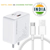 Realme 13 Pro Plus 5G 80W SuperVOOC 2.0 Flash Charge Charger With Type-C Cable White