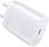 Samsung F14 25W Type-C To Type-C Adaptive Fast Mobile Charger With 1 Mt Cable White
