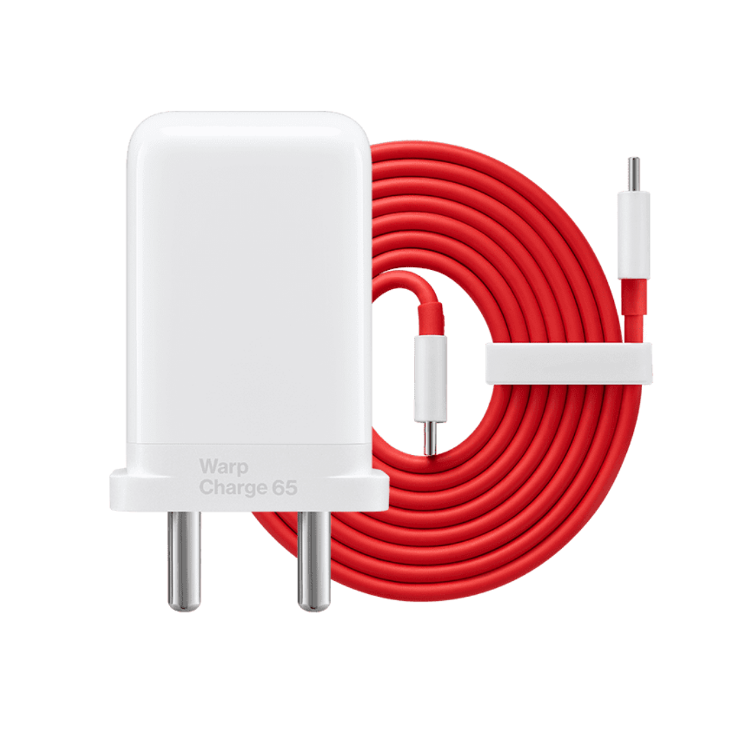 Oneplus 9RT Warp Charge 65W Mobile Charger With Type C to Type-C Cable Red