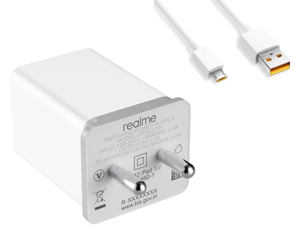 Realme 2 Power Charge 2 Amp Vooc Charger With 1 Mt Cable
