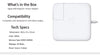 Apple 85W MagSafe 2 Power Adapter (for MacBook Pro with Retina display)