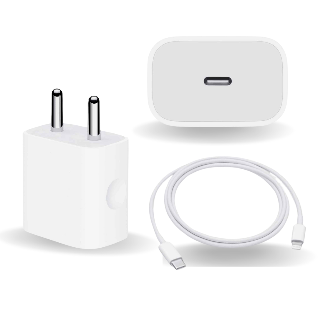 Apple iPhone 13 Mini 20W USB‑C Power Adapter With USB-C to Lightning Charge Cable