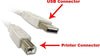 USB 3.0 High Speed Transmission Universal Printer Cable- A-Male to B-Male - 1.5M(White)-chargingcable.in