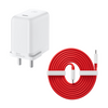 Oneplus 8T Warp Charge 65W Mobile Charger With Type C to Type-C Cable Red