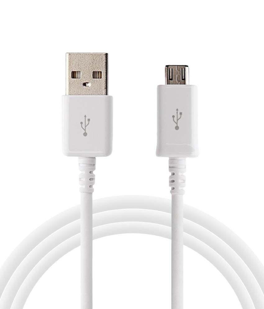 Samsung A10 Data Sync And Charging Cable-1M-White-chargingcable.in