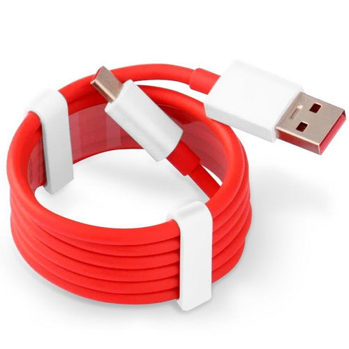 Type C Data Cable Charge & Sync Cable for One Plus Devices- 1M-Red & White-chargingcable.in